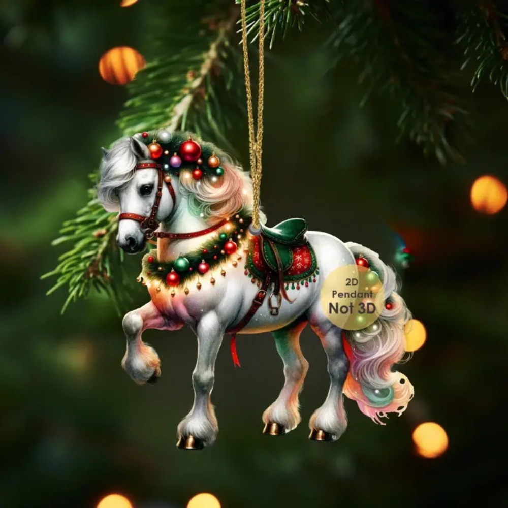 Car Accessories Xmas Gifts - 2D 평면 크리스마스 장식 펜던트 DIY
