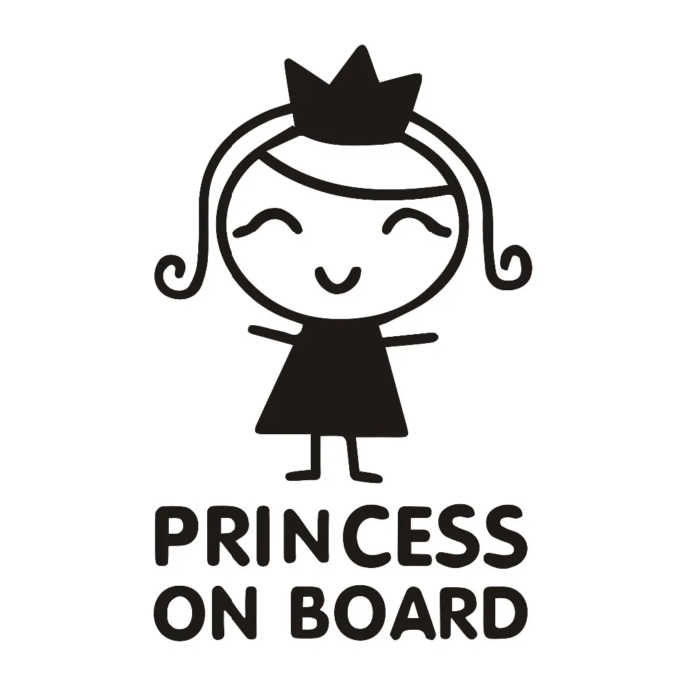 Car Accessories Girl - 자동차 스티커 인격 공주 보드에 아기