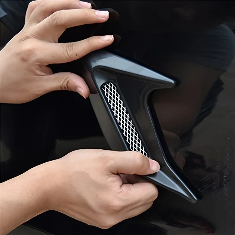 Car Accessories Nz - 탄소 섬유 유니버설 자동차 샤크 길스