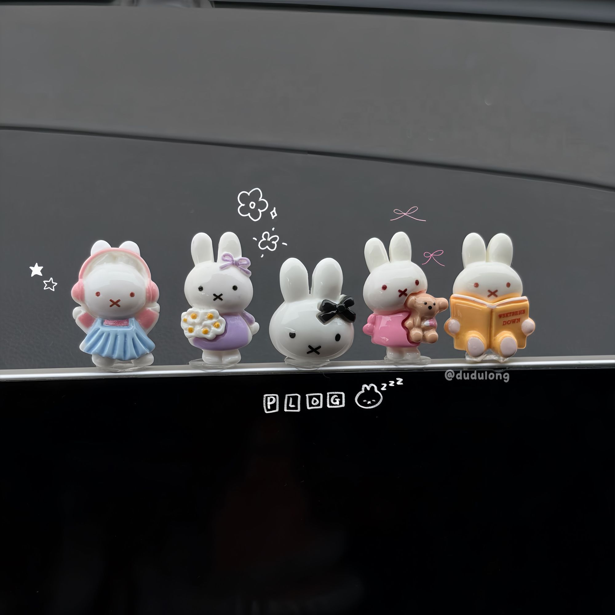 한국 스타일 꽃다발 미피 토끼 자동차 장식 스티커 귀여 - Car Accessories Decoration 리뷰 및 가격