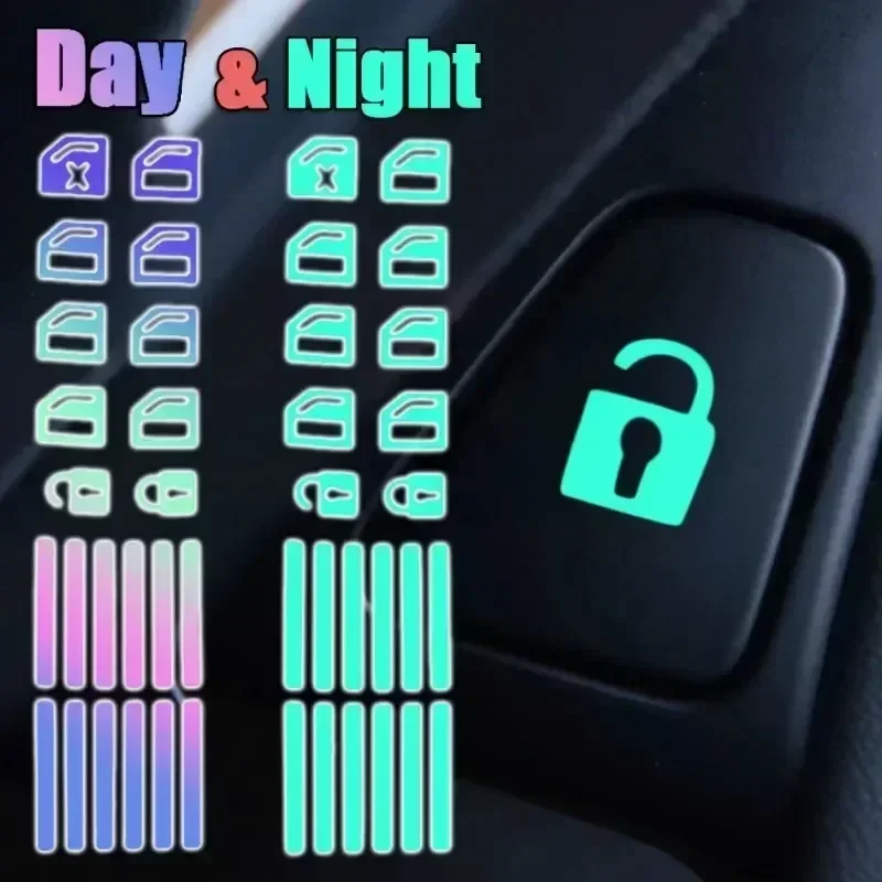 1세트 야광 자동차 버튼 스티커 - 인테리어 컨트롤용  - Car Accessories For Inside 리뷰 및 가격
