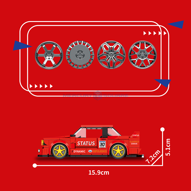 레드 E30 레이싱 차량 모델 빌딩 블록 MOC JD0 - Car Accessories Gift Ideas 리뷰 및 가격