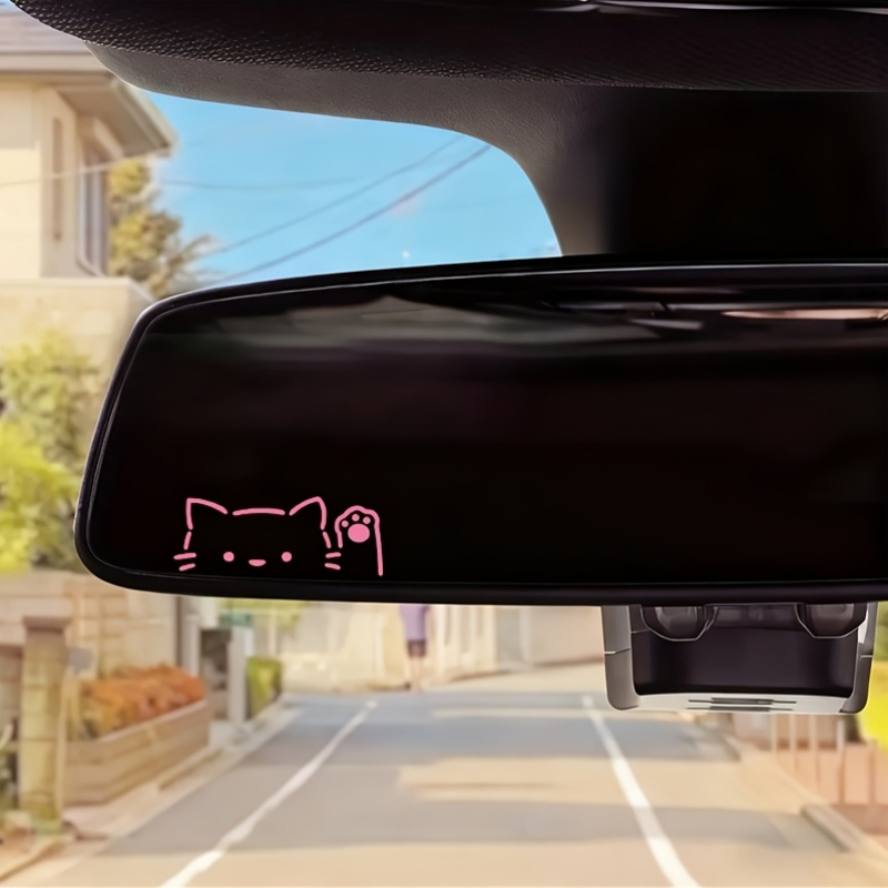 2개입 만화 고양이 엿보는 모습 자동차 미러 스티커 스 - Car Accessories Nz 리뷰 및 가격