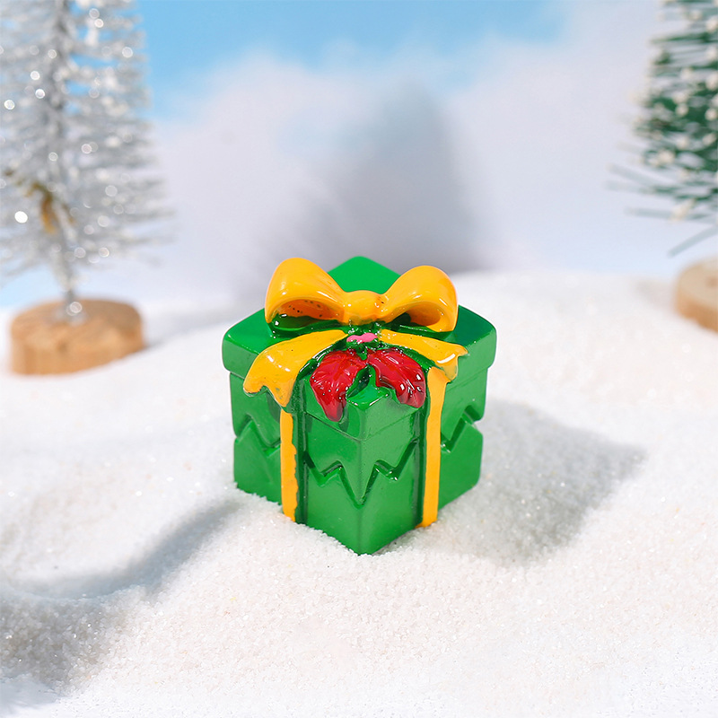 1Pc 미니 크리스마스 선물 상자 수지 인형 자동차 중 - Car Accessories Xmas Gifts 리뷰 및 가격