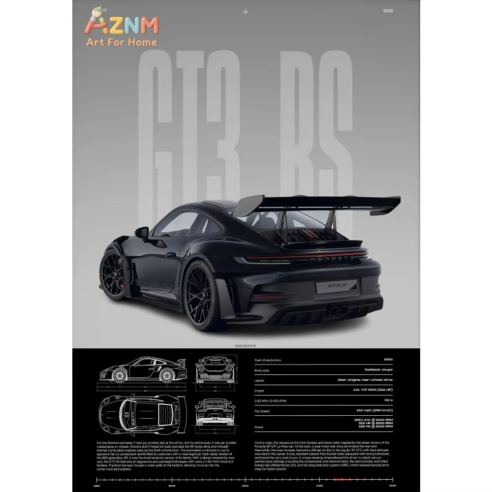 1pc 미니멀리스트 911 GT3-RS 718 GT4  - Car Accessories For Inside 리뷰 및 가격
