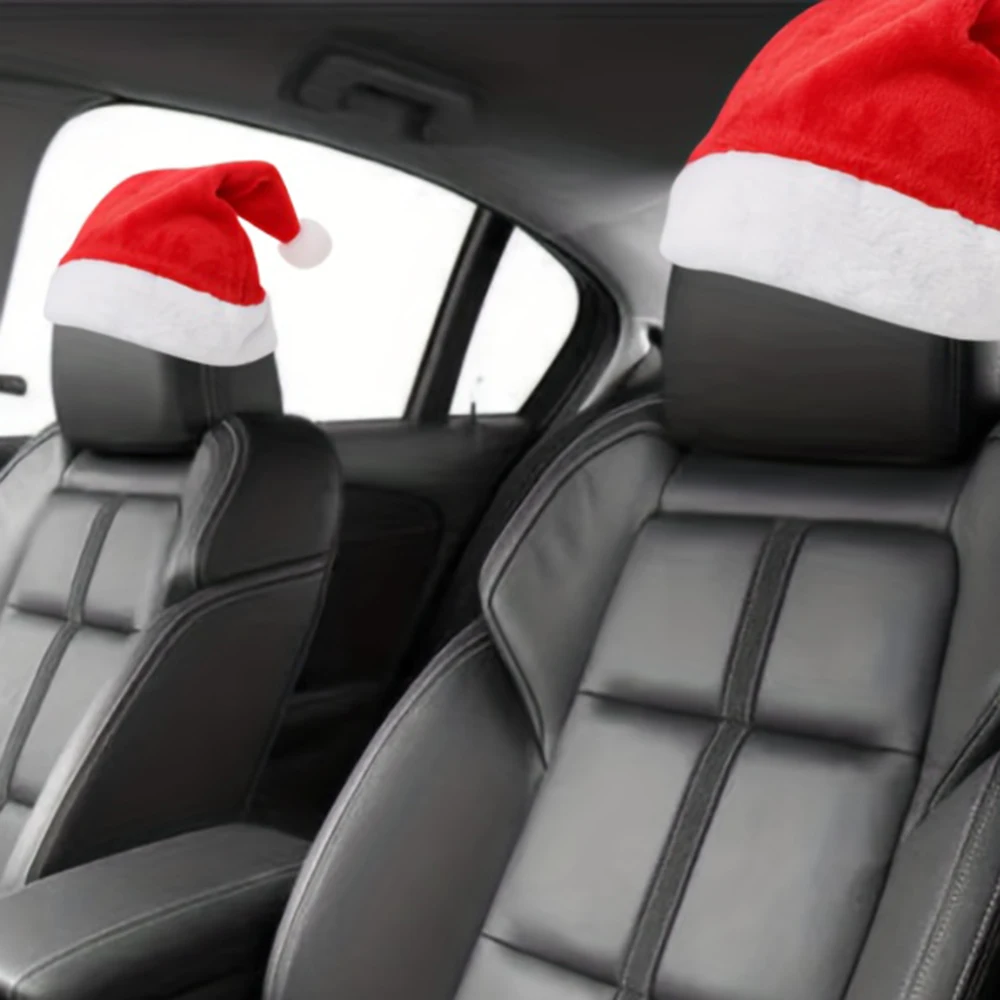크리스마스 자동차 헤드레스트 커버 빨간 산타 모자 모양 - Car Accessories Xmas Gifts 리뷰 및 가격