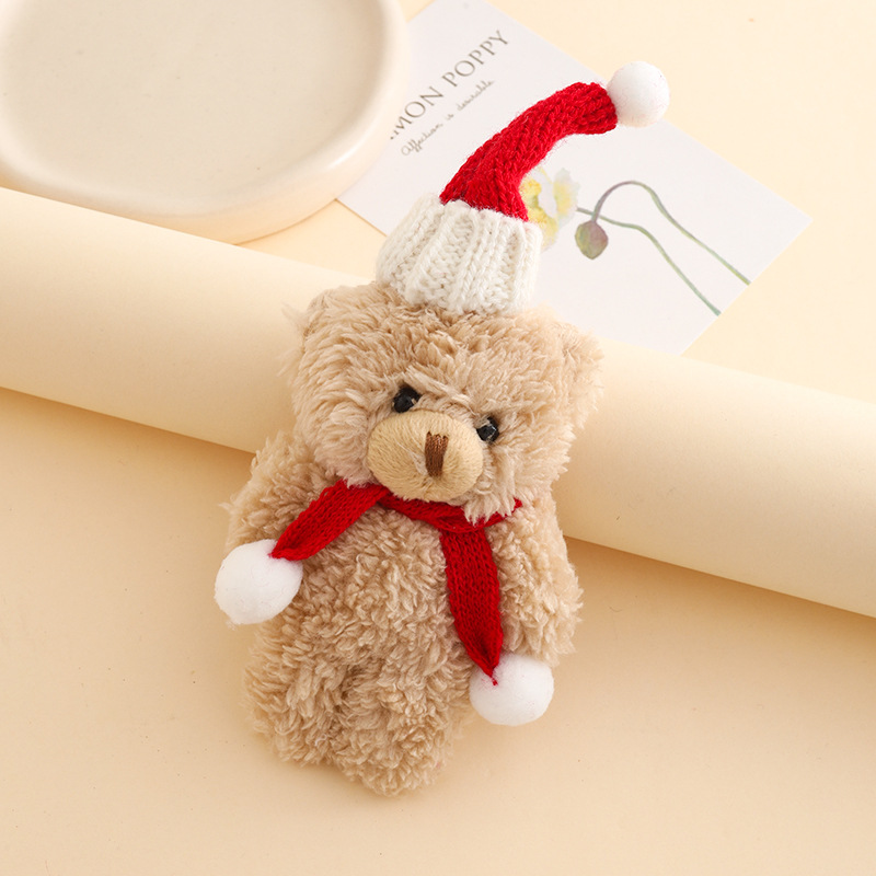 귀여운 크리스마스 테마 곰 열쇠고리 플러시 펜던트 만화 - Car Accessories Xmas Gifts 리뷰 및 가격