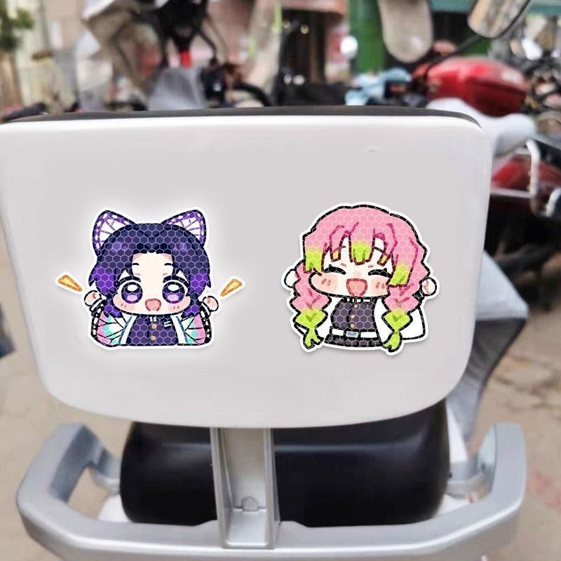 데몬 슬레이어 만화 캐릭터 자동차 반사 스티커, 전기차 - Car Accessories Decoration 리뷰 및 가격