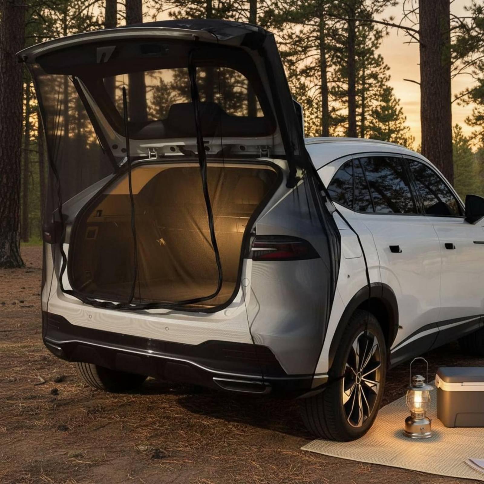 촘촘한 메쉬 소재의 야외 모기장, 휴대용 SUV 후방  - Car Accessories For Camping 리뷰 및 가격