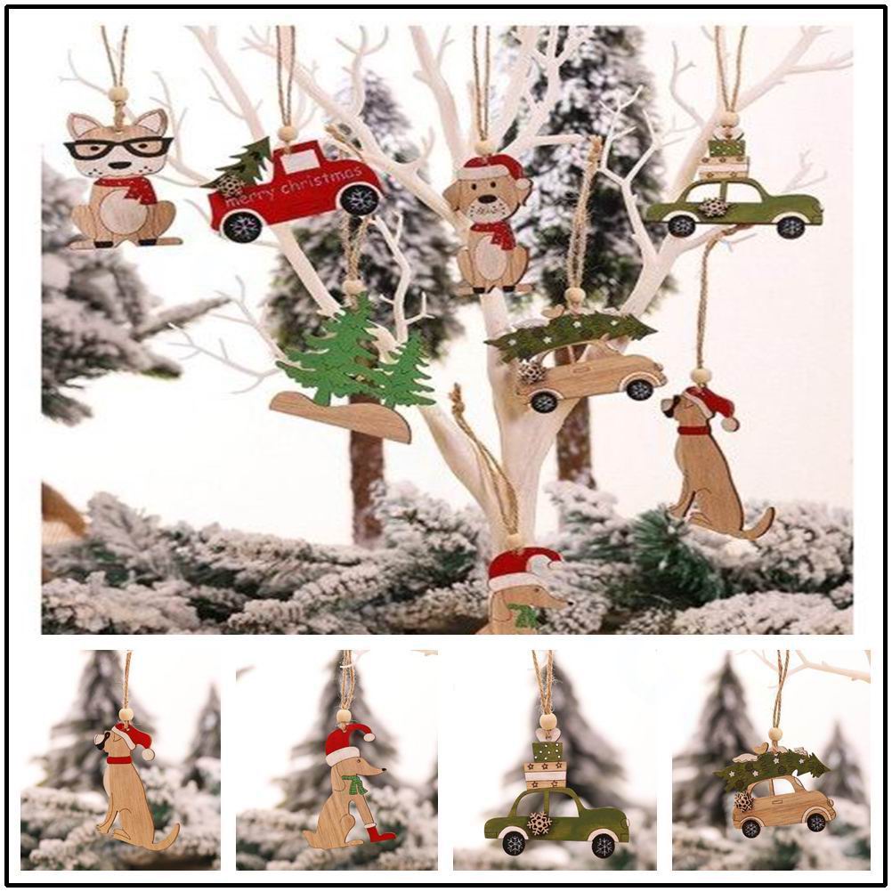 8개 크리스마스 펜던트 나무 장식품 자동차 개 모양 집 - Car Accessories Xmas Gifts 리뷰 및 가격